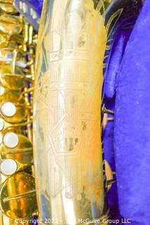 Saxophone: H. Conn Conqueror "Naked Lady" 26M. SN 271522 (c 1937) w/white Hiscox Pro II hard case. Mouthpiece sold separately in this auction.