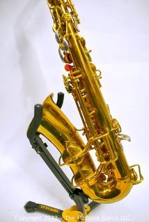 Saxophone: H. Conn Conqueror "Naked Lady" 26M. SN 271522 (c 1937) w/white Hiscox Pro II hard case. Mouthpiece sold separately in this auction.