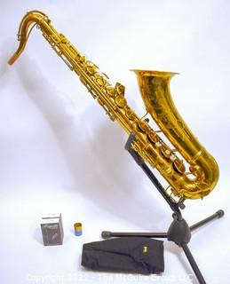 Saxophone: H. Conn Conqueror "Naked Lady" 10M Tenor Sax  SN M288779L (c 1939) w/black Hiscox Pro II hard case. Mouthpiece sold separately in this auction.