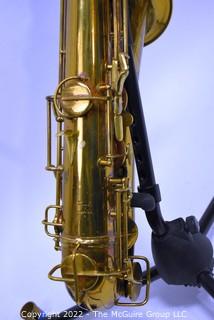 Saxophone: H. Conn Conqueror "Naked Lady" 10M Tenor Sax  SN M288779L (c 1939) w/black Hiscox Pro II hard case. Mouthpiece sold separately in this auction.