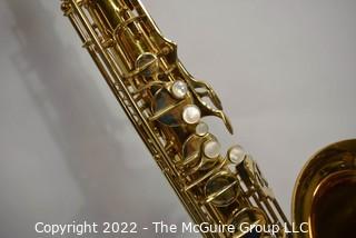 King Mariguax Tenor Saxophone Custom Made by SML, SN 22247 with black Hiscox hard case, accessories. Mouthpiece sold separately in this auction.