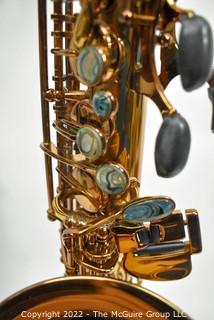 P. Mauriat 67 RCL Alto Saxophone SN# PM1211012 w/black case, many accessories. Mouthpiece sold separately in this auction.