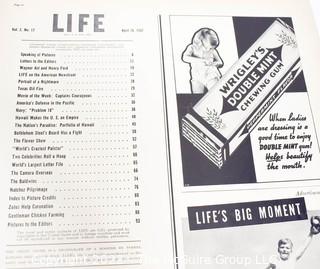 Life Magazine Issue Vol.1 Issue 1 and Vol.2 Issue 17 (1936-37)