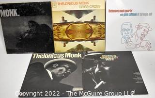 Vinyl Records: Five (5) Record grouping Thelonious Monk Jazz Records #1