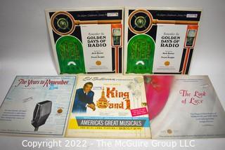 Vinyl Records: Five (5) Record set Historical Radio Shows ad Ed Sullivan presents The King and I