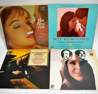 Vinyl Records: Four Pop Records w/Nat King Cole