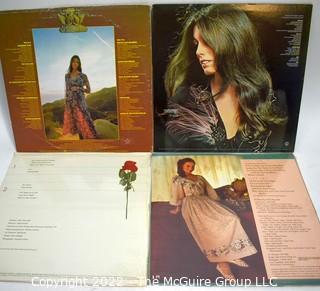 Vinyl Records: Four (4) Female Pop Albums: Crystal Gayle and Emmy Lou Harris