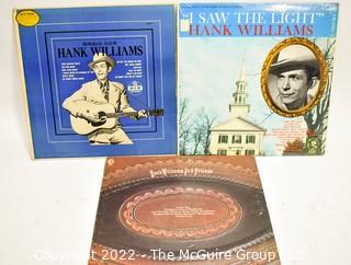 Vinyl Records: Three (3) Male Country Records - Hank Williams