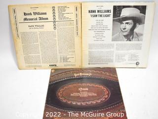 Vinyl Records: Three (3) Male Country Records - Hank Williams