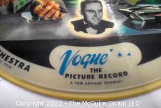 Vinyl Records: Three (3) Novelty Record grouping: Vogue Picture Discs x2 (78 rpm) and  Texas Map Disc (33.3 rpm)