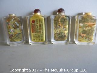 Collection of 4 Japanese vintage snuff bottles 