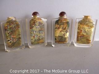 Collection of 4 Japanese vintage snuff bottles 