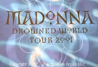 Vintage 2001 Madonna Drowned World Tour Concernt Program & Tickets.  Includes tickets for Cher and Lady Gaga.