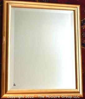 Gilt Framed Wall Mirror.  Measures 23" x 19".