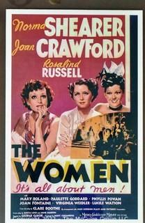 Framed Under Glass Movie Poster of "The Women".  Measures 12" x 18".