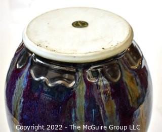 Large Hand Thrown Harmony Vase by Edgecomb Pottery in Purple with Metallic Glaze