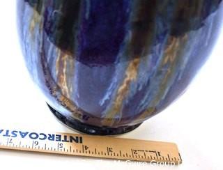 Large Hand Thrown Harmony Vase by Edgecomb Pottery in Purple with Metallic Glaze