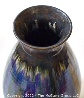 Large Hand Thrown Harmony Vase by Edgecomb Pottery in Purple with Metallic Glaze