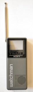 Vintage Sony Watchman FD-10A Black & White Portable T.V . Untested