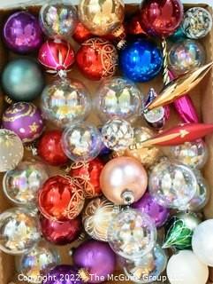 Group of Vintage Mercury Glass Ball Christmas Ornaments 