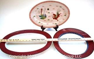 Three (3) Porcelain Serving Platters Including Dansk.