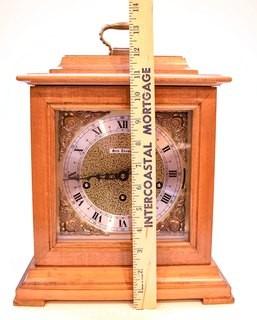 Seth Thomas Mantle Clock in Wood Case.  Measures 13" T.