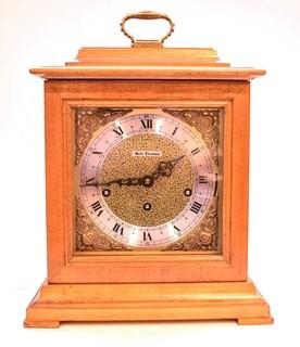 Seth Thomas Mantle Clock in Wood Case.  Measures 13" T.