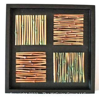 Decorative Bamboo Wall Art.  Measures 16" square.