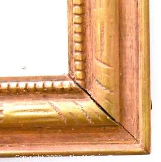 Gilt Framed Wall Mirror.  19" Square