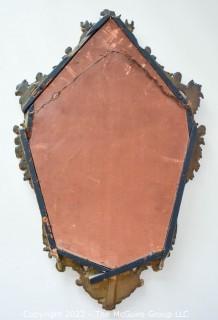 18th Century Rococo Style Carved Gilt Mirror.  Measures 18" x 28".