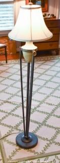 Contemporary Floor Lamp with Shade.  Measures 62" tall. 