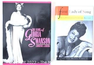 Two (2) First Edition Hard Cover Books on Ella Fitzgerald and Gloria Swanson. 