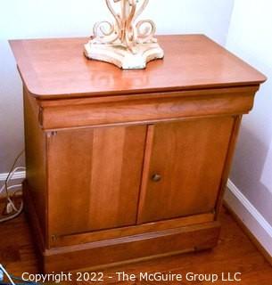 King Sleigh Bed with Two (2) Matching Night Tables made by Grange of Montreal in Cherry Wood.  Does not include Table Lamps.  