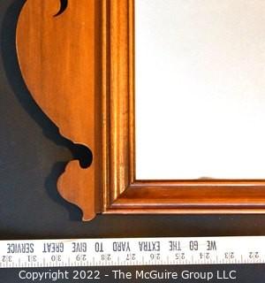 Vintage Wood Frame Pediment Wall Mirror. Measures 20" x 31".