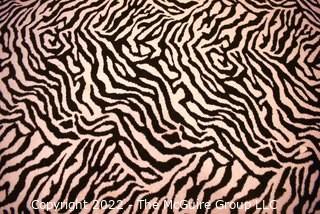 Zebra Pattern Area Rug.  Measures 108 x 144"