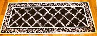 Safavieh Wool Hand Hooked Area Rug Runner in Chelsea Lattice Pattern. Measure 36 x 72" 