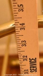 Vintage Floor Standing Brass Towel Rack 