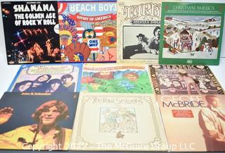 Group of Vintage Rock Music LP Vinyl Albums Including the Beach Boys, Shanana, and the Loving Spoonful.