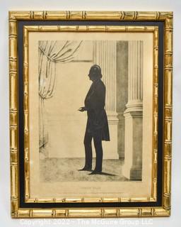 Henry Clay, Framed Silhouette Lithograph From Life By William H. Brown, 1846.  Measures 15" x 19".
