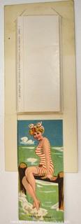 Group of Vintage Postcards Including Fold Out Seaside Girl.