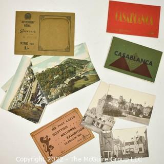 Sets of Souvenir Vintage Postcard Envelopes and Booklets From Casablanca, Scotland and Devon, Ireland. 