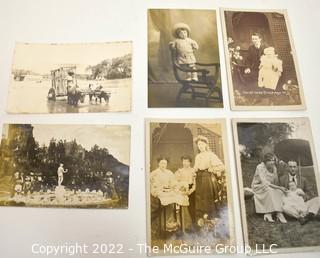 Six (6) Antique Real Photo Postcards 