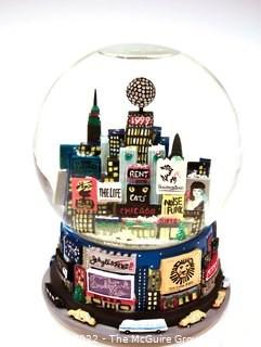 Glass Snow Globe Music Box Souvenir from New York City.  Measures 6" tall.