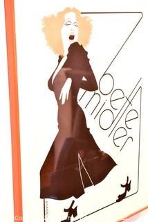 Vintage Framed Under Glass Bette Midler Poster by Richard Amsel.  Measures 21" x 29".