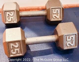 Group of Hand Weights. 