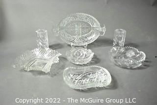 Group of Cut Crystal Decorative and Serving Bowls.