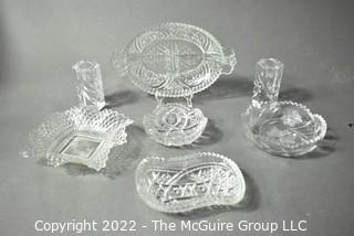 Group of Cut Crystal Decorative and Serving Bowls.