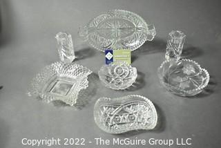 Group of Cut Crystal Decorative and Serving Bowls.