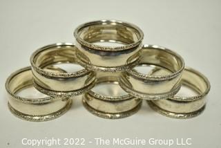 Set of (6) Birk's Sterling Napkin Rings. 107g 