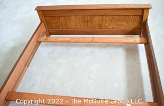 Oak Mission Style Twin Bed Frame. 42 1/2W  x 79L" x 37"T 0069LW